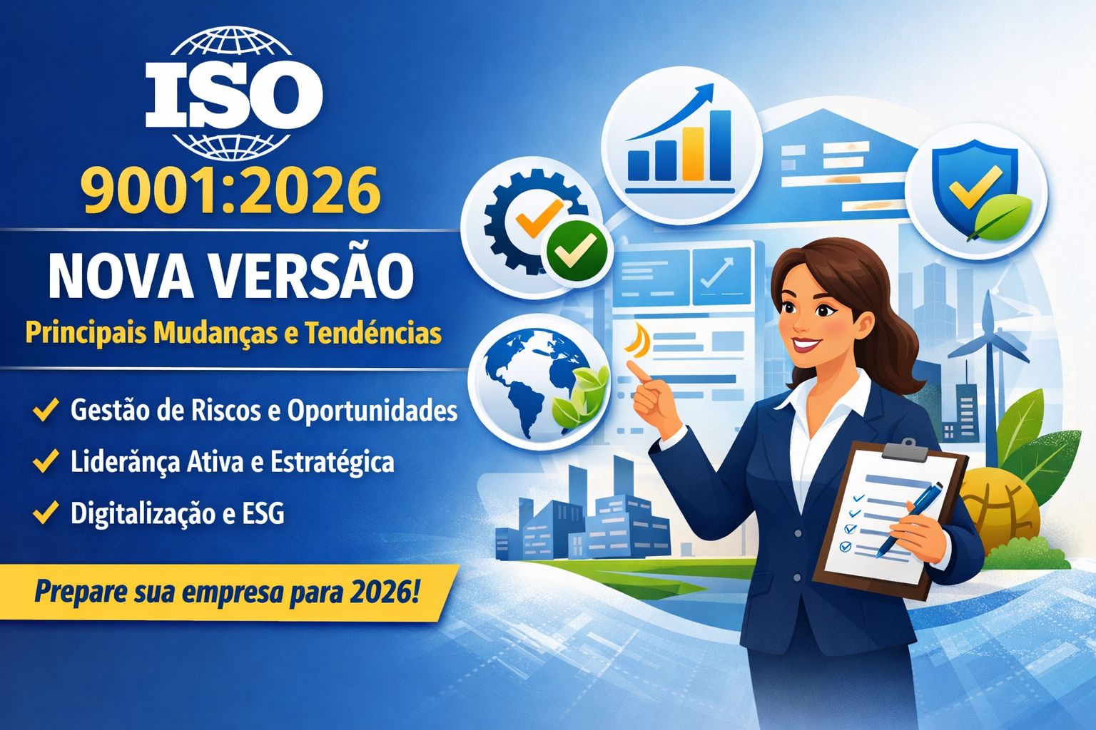 Nova versão da ISO 9001:2026: principais tendências e mudanças
