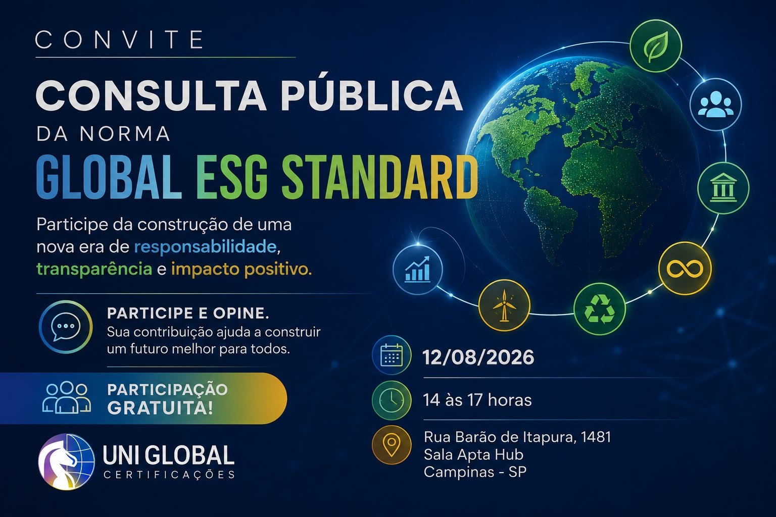 Consulta Pública da Norma Global ESG Standard (GES): Participe da Construção de uma Nova Referência em ESG